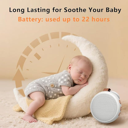 Mini White Noise Machine Sound Machine with 30 Soothing Sounds 32 Volume Levels Baby Portable Sleep Soother Rechargeable Travel Sound Therapy Pink Brown Noise Sleep Machine for Kid Adult