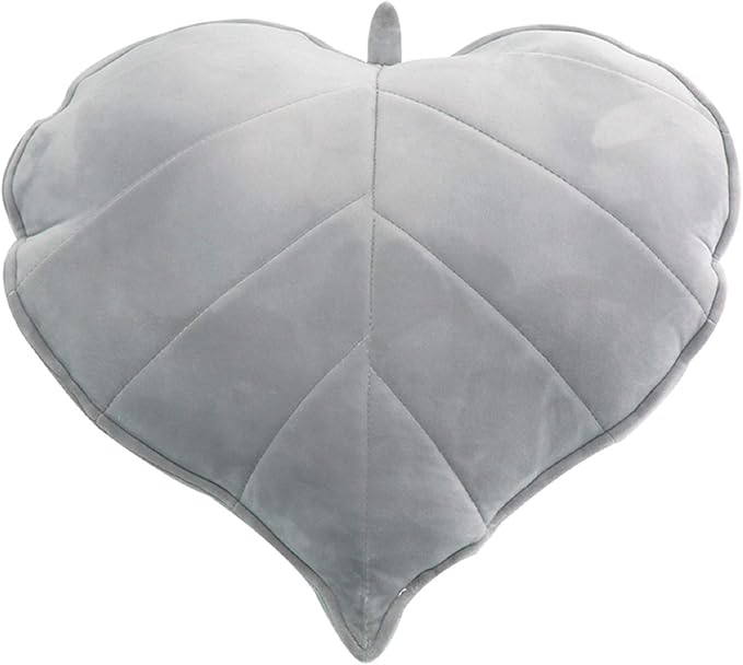 Cyprinus Carpio 3D Leaf Shape Household Pillow Cushion Sofa Lumbar Pillow Household Throw Pillow Decoration 20 * 20 Inch (Light Grey)