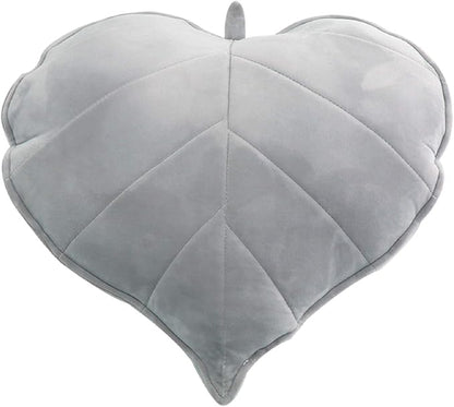 Cyprinus Carpio 3D Leaf Shape Household Pillow Cushion Sofa Lumbar Pillow Household Throw Pillow Decoration 20 * 20 Inch (Light Grey)