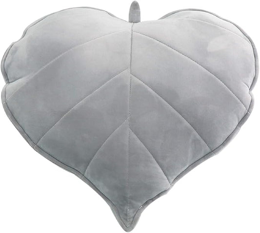 Cyprinus Carpio 3D Leaf Shape Household Pillow Cushion Sofa Lumbar Pillow Household Throw Pillow Decoration 20 * 20 Inch (Light Grey)