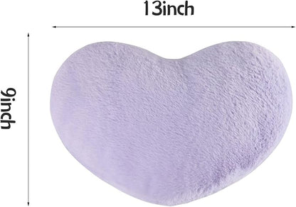 2PCS Throw Pillows Heart Pillow Home Decor Decorative Couch Pillows Bed Pillows Outdoor Pillows,Purple 9"*13"