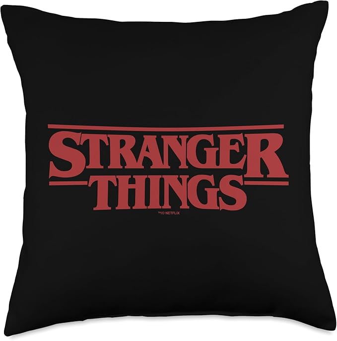 Stranger Things Red Bold Logo Throw Pillow