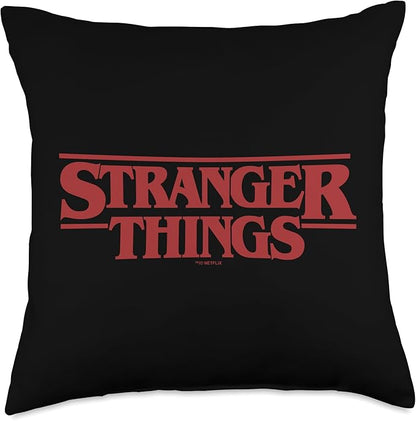 Stranger Things Red Bold Logo Throw Pillow