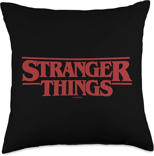 Stranger Things Red Bold Logo Throw Pillow