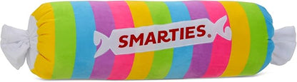 iscream Smarties Roll Pastel Plush Fleece 22" x 6.5" Pillow with Embroidered Accents