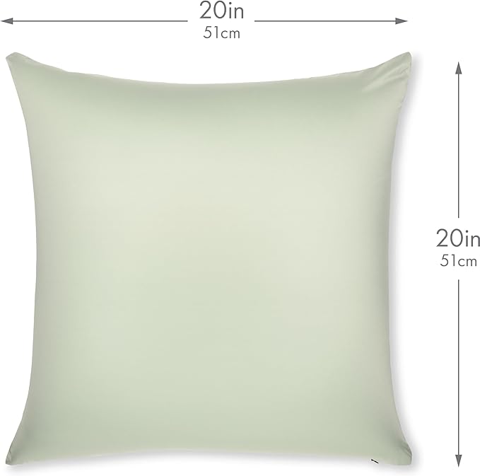 PILLOWY 20" x 20" Throw Pillow - Cadet Grey: 1 PCS Luxurious Premium Microbead Pillow with 85/15 Nylon/Spandex Fabric. Forever Fluffy, Outstanding Beauty & Support. Silky, Soft & Beyond Comfortable