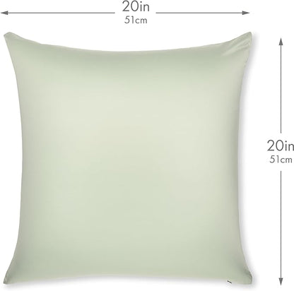 PILLOWY 20" x 20" Throw Pillow - Cadet Grey: 1 PCS Luxurious Premium Microbead Pillow with 85/15 Nylon/Spandex Fabric. Forever Fluffy, Outstanding Beauty & Support. Silky, Soft & Beyond Comfortable