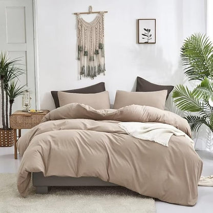 Wellboo Khaki Comforter Set California King Cream Coffee Bedding Sets Cal King Dark Champagne Quilts Solid Taupe Blankets Modern Oatmeal Brown Blankets Cream Khaki Comforters Plain Tan Taupe Color Bed