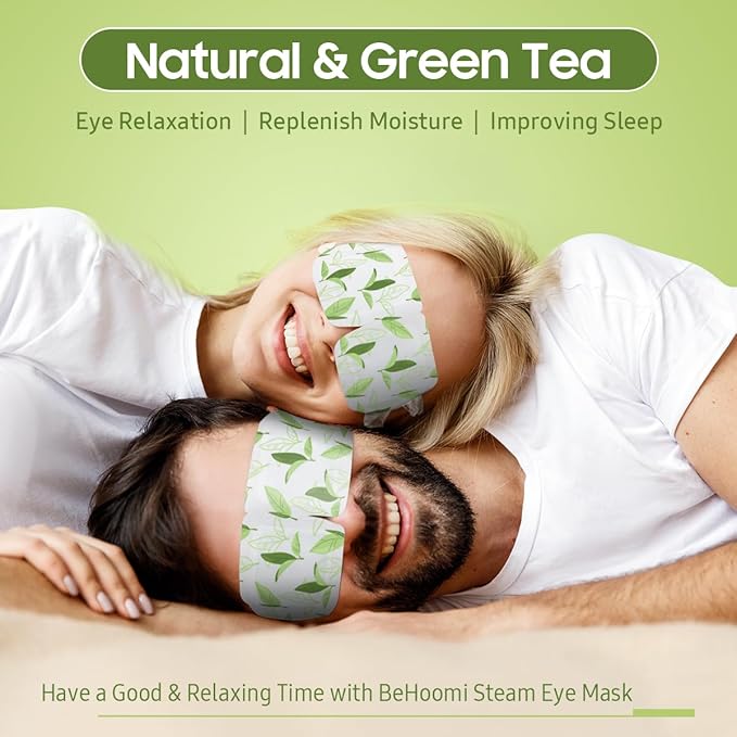 30Packs Steam Eye Mask, Heated Eye Mask Warm Compress for Eyes, Self Heating Disposable Steam Mask for Home Sleep, Spa, Travel Essentials & Relaxation Gifts, Stocking Stuffers (Green Tea)