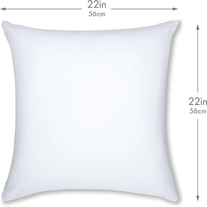 PILLOWY 22" x 22" Throw Pillow - White: 1 PCS Luxurious Premium Microbead Pillow with 85/15 Nylon/Spandex Fabric. Forever Fluffy, Outstanding Beauty & Support. Silky, Soft & Beyond Comfortable