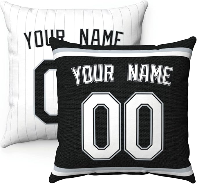 Throw Pillow Chicago Personalized Custom Any Name and Number for Men Women Boy Gift