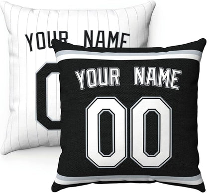 Throw Pillow Chicago Personalized Custom Any Name and Number for Men Women Boy Gift