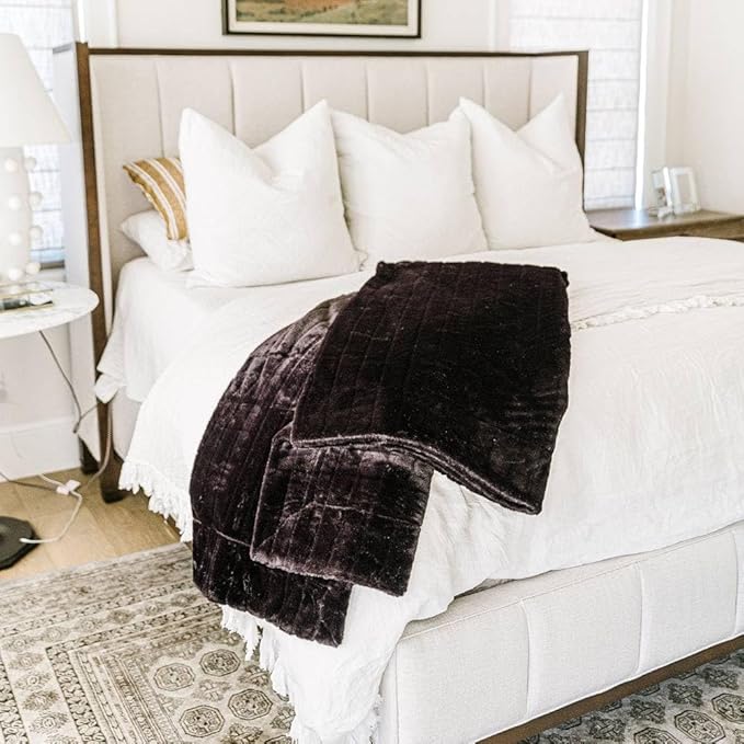 Minky Designs Jaguar Black Minky Blanket – Ultra Soft Faux Fur Throw Blanket for Couch, Bed & Home – Fluffy, Warm & Luxurious – Posh Collection (Large, 60x72)