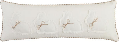 Mud Pie Long Spring Bunny Pillow; Long 11" x 32"