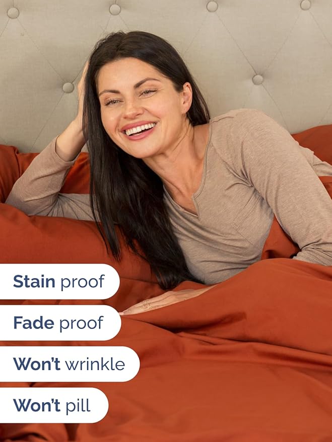 Extra Deep King Sheet Set - 6 Piece Breathable and Cooling Sheets - Hotel Luxury Bedding for Women, Men, Kids & Teens - Easy & Secure Fit - Soft, Wrinkle Free & Comfy - Extra Deep Pockets - Terracotta