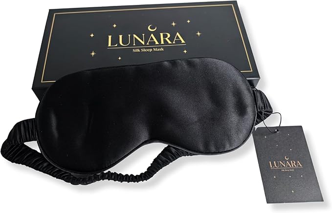 Silk Sleep Mask for Women & Men – 100% Mulberry Silk Eye Mask for Sleeping, Soft & Light Blocking for Deep, Restorative Sleep – by LUNARA