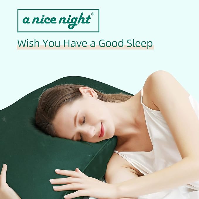 A Nice Night Satin Silky Soft Quilt Sexy Luxury Super Soft Microfiber Bedding Comforter Set Full/Queen, Light Weighted (Blackish Green, Queen)