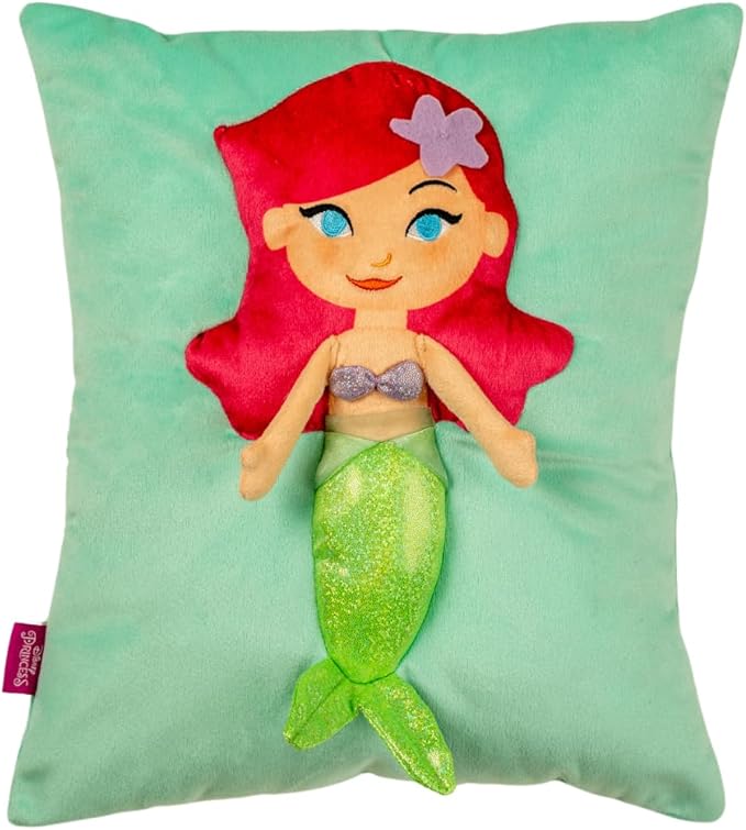 Disney The Little Mermaid Ariel Kids Super Plush Cozy Snuggle (TM) Pillow (100% Officially Licensed Product) by Franco