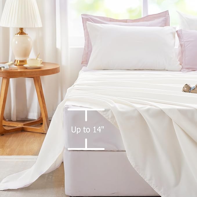 Twin Bedding Set for Girls, Pink and White Reversible Comforter, 5-Piece Soft Bed in a Bag with Comforter, Sheets, Pillowcase & Sham, All Seasons Boho Twin XL Bed Set