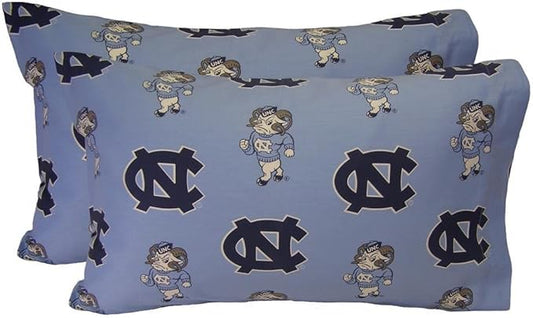 College Covers Everything Comfy North Carolina Tar Heels Pillowcase Pair, Standard, 20" x 30", Includes 2 Pillowcases