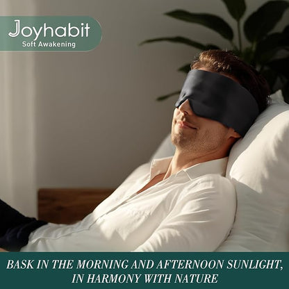 Joyhabit Silk Sleep mask | 100% Mulberry for Women Men Ultra Soft Blackout Eye Cover with Adjustable Band, Breathable No Eye Pressure, Ideal for Sleep, Travel, Naps & Meditation, Lotus Pink