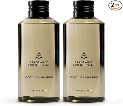 AromaPlan Hotel Scents Cozy Cashmere 5 Fl Oz (2 Pack), Luxury Aroma & Hotel Fragrance Diffuser Oil- Hotel Diffuser Oil for Aromatherapy- USA Made, Bigger Bottle, Bolder Aroma & Longer Lasting