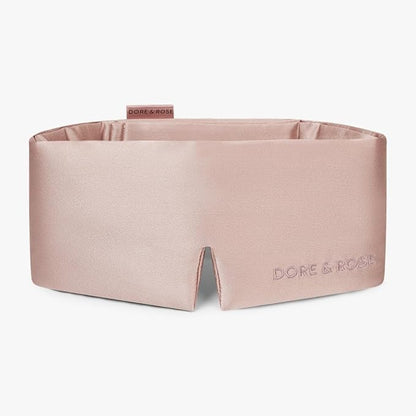 Dore & Rose Deep Sleep Mask Light Blocking, 23 Momme Mulberry Silk Eye Mask, Ultra Soft, Adjustable - Travel Sleeping Mask for Men & Women - Lotus