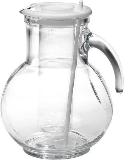Bormioli Rocco Kufra Glass Pitcher with Ice Container and Lid, 72 3/4 oz