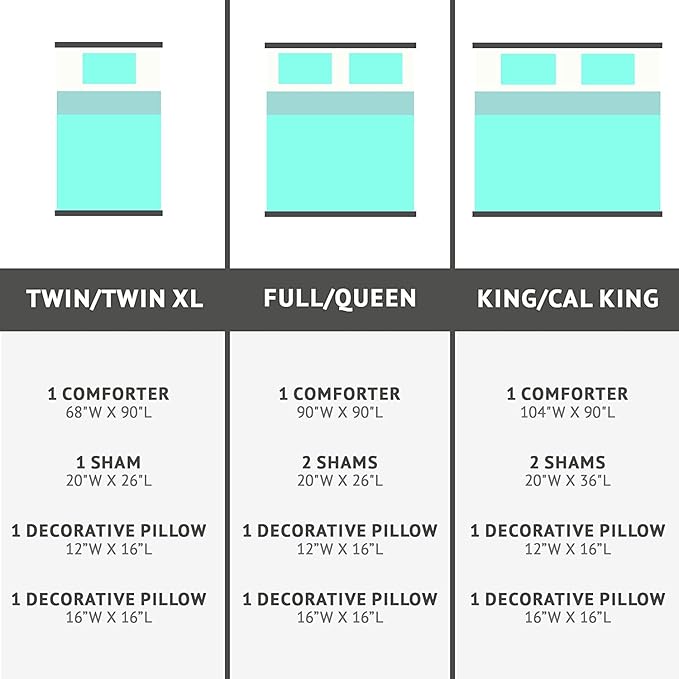 Intelligent Design Raina King / Cal King Comforter Set, Soft Microfiber Comforter Set King, Modern Geometric Metallic Bed Set, 5 Pieces College Bedding Comforter Set with 2 Shams, 2 Toss Pillows Aqua