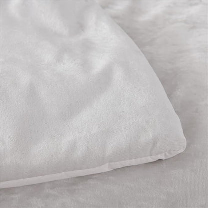 Sunshine Nicole Distressed Velvet Comforter Set, Distressed Velvet Face and Brushed Solid Microfiber Reverse, with Light Weight Soft Poly Fill, 5 Pieces Light Ivory, King