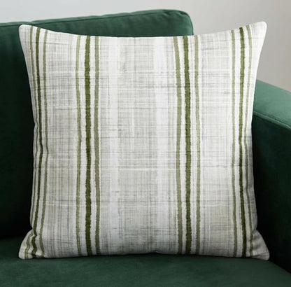Americanflat 16x16 Throw Pillow with Sewn-in Insert - All-in-One Decorative Pillows - No Cover Needed - Soft and Durable Cushion for Bed or Sofa - Polyester - Green and White