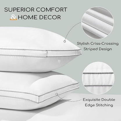 HARBOREST King Size Down Alternative Pillows Set of 2-20 x 36 Bed Pillows for Sleeping, Hotel Collection Pillows Good for Side and Back Sleeper