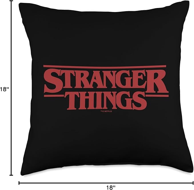 Stranger Things Red Bold Logo Throw Pillow
