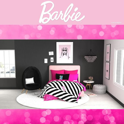 Barbie 1959 Super Soft Cozy Reversible Comforter and Sheet Set, 5 Piece Full Size, (Official Licensed Product) by Franco Collectibles