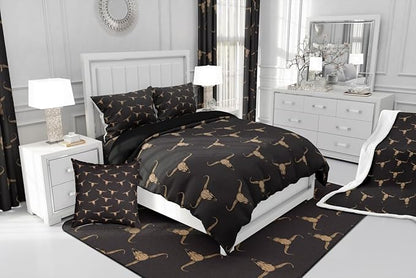 Erosebridal Bull Skull Comforter Set Toddler Ethnic Bohemian Bedding for Men Boys | Tribal Steer Skull Wildlife Aztec Bedroom Decor Farmhouse Cabin Lodge Duvet Insert with 1 Pillow Case,Black Brown