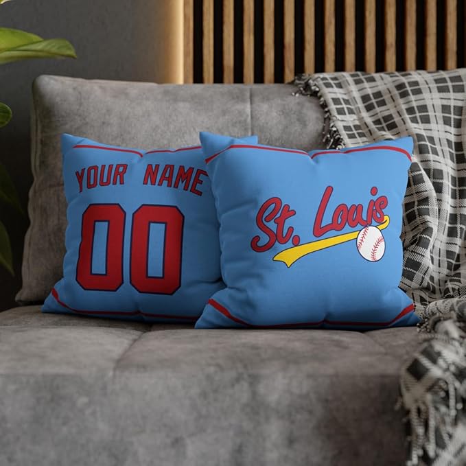 ANTKING St. Louis Throw Pillow Custom Name and Number for Men Women Boy Personalized Gift