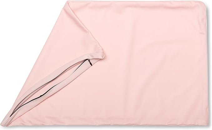 PILLOWY 12x20 Throw Pillowcases (Cover Only) - 85/15 Nylon, Spandex - Luxurious, Silky, Stretchy & Soft - 1Pcs Solid Color - A Perfect Choice for Couch Chairs Sofa Bed Adult/Kids Bedroom, Cream Peach