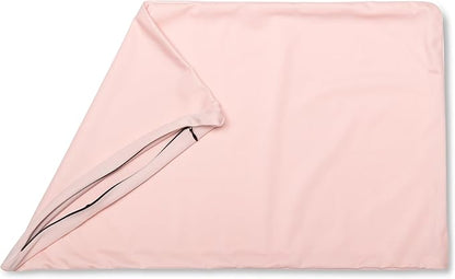 PILLOWY 12x20 Throw Pillowcases (Cover Only) - 85/15 Nylon, Spandex - Luxurious, Silky, Stretchy & Soft - 1Pcs Solid Color - A Perfect Choice for Couch Chairs Sofa Bed Adult/Kids Bedroom, Cream Peach
