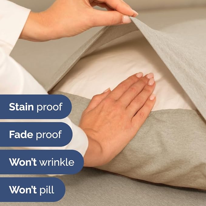 Extra Deep Full Sheet Set - 6 Piece Breathable and Cooling Sheets - Hotel Luxury Bedding for Women, Men, Kids & Teens - Easy Secure Fit - Soft and Wrinkle Free - Extra Deep Pockets - Heathered Beige
