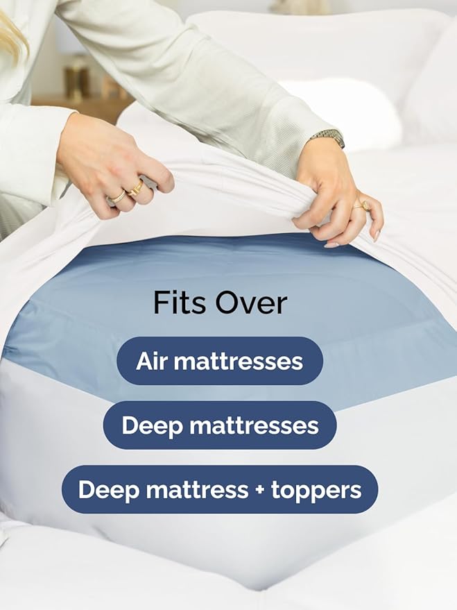 Extra Deep Twin Sheet Set - 4 Piece Breathable and Cooling Sheets - Hotel Luxury Bedding for Women, Men, Kids & Teens - Easy & Secure Fit - Soft and Wrinkle Free - Extra Deep Pockets - Antique White