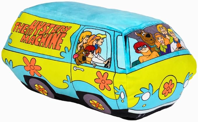 Scooby Doo Mystery Machine Van Decorative Pillow, 13.3 in x 7.8 in, Super Soft Plush, (Officially Licensed Product) by Franco Collectibles