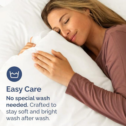 King Pillow Cases Set of 10 - Ultra Soft Hotel Quality Pillowcase Covers - Comfy, Cozy & Wrinkle Free - Shrink, Stain & Fade Resistant - Machine Washable Pillow Protectors - 10 Pcs Set - Antique White