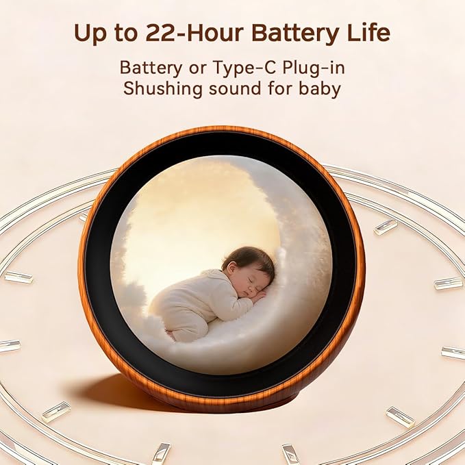 Battery Small Sound Machine White Noise Machine for Baby Kid Adult with 32 Calming Sounds 32 Volume Levels Portable Sleep Brown Noise Machine with 4 Timer Memory Function for Travel Office Privacy