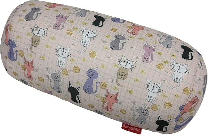 Bookishbunny Microbead Cylinder Bolster Roll Pillow 13" x 7" (Cats)