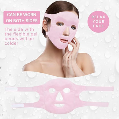 ZNÖCUETÖD Face Ice Mask Facial Ice Packs Gel Hot Cold Compress for Post Oral, Dental, Nose,Facelift Plastic Cosmetic & Laser Surgery Recovery Puffiness Swelling Dark Circles & Headaches Gift for Women