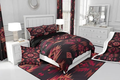 Feelyou Kids Western Boho Aztec Comforter Set,Southwestern Country Rustic Bedding Set Full Size,Boys Girls Bedroom Room Decor,Farmhouse Western Comforter,Southwestern Bed Set