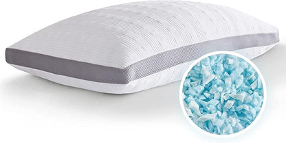 Meoflaw Cooling Pillows Standard Size,Shredded Memory Foam Bed Pillows for Sleeping, Supportive Standard Pillows for Back & Side Sleepers,Adjustable Pillows Standard Size with Washable Removable Cover