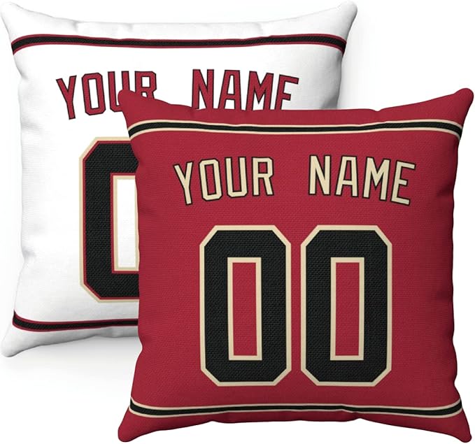 ANTKING Throw Pillow 2 Packs Personalized Custom Any Name and Number for Men Women Boy Gift