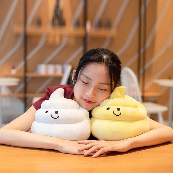 Lovely Plush Simulation Poop, Spoof Gifts, 3D Funny Decoration Pillow (10in, Light Brown)