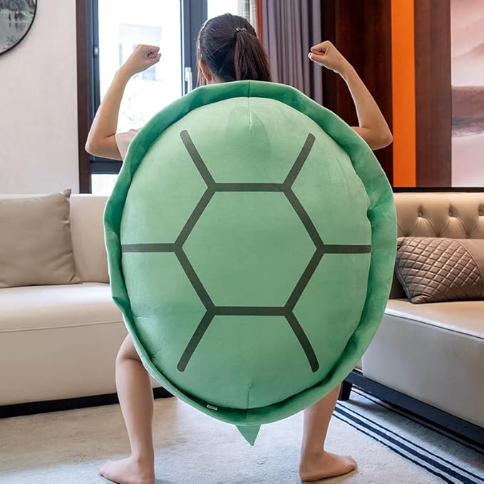 Srutirbo Wearable Turtle Shell Pillow, Removable Oversized Doll Stuffed Animal Costume Plush Toy Funny Dress Up,Creative Gift for Boys Girls Adults (51 in, Green)